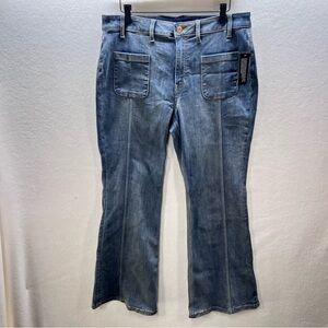 Canyon Retreat Baggy Wide Leg Jeans Womens 14 Plus Blue Stretch Denim Cute 2986